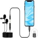 Saramonic LavMicro U1C Digital Dual-Head Lavalier Microphones With Lightning Plug Adapter (20ft Cable)  Product ID 1010392      Skip to the end of the images gallery
