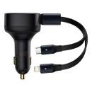 Baseus CCTX-CL Enjoyment Retractable 2 In 1 Car Charger Type-C + Lightning 30W  Product ID 1011955