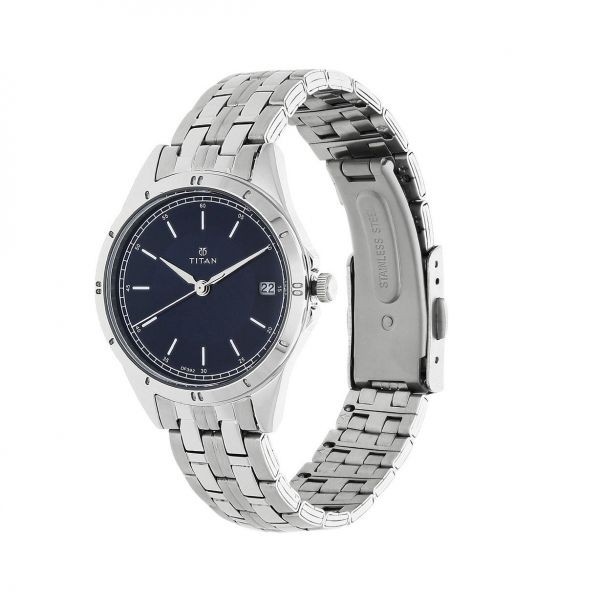Blue Dial Women's Titan Watch - 2556SM02  Product ID 107399