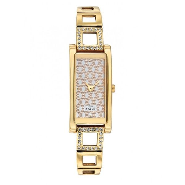Titan Raga Analogue White Dial Wrist Unisex Watch - 9720YM02  Product ID 107530