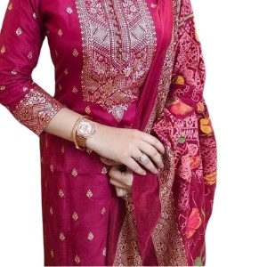Unstitched High Quality Cotton Block Print Three Piece
