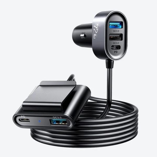 JOYROOM JR-CL05 72W Multi-Port QC3.0+PD Fast Car Charger Adapter  Product ID 1013804
