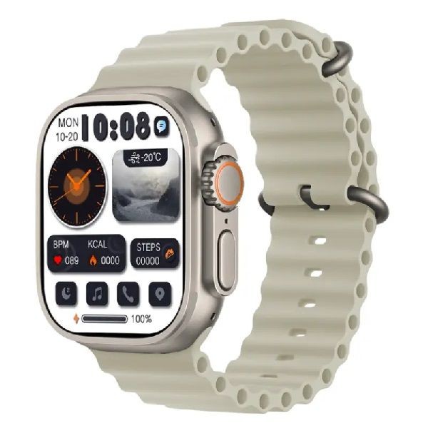 JS8 Pro Max Amoled Display Smart Watch- Silver Color  Product ID 1013285