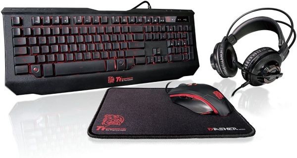 THERMALTAKE KNUCKER 4 IN 1 GAMING KIT (MOUSE KEYBOARD MOUSEPAD HEADPHONE) COMBO  Product ID 1008247
