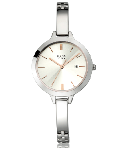 Titan Raga Viva Analog Silver Dial Women's Watch-2578SM02  Product ID 107534