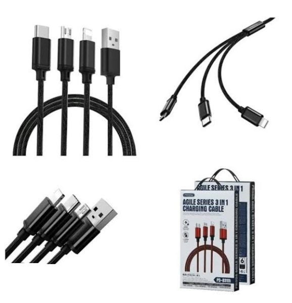 Remax PD-B31th 2.8A Agile Nylon 3in1 Cable  Product ID 1015362