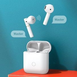 QCY M18 TWS Wireless Half In-Ear Earphones – White