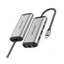 Vention Type-C To USB 3.0*3/Gigabit Ethernet/PD Hub 0.15M (TGDHB)  Product ID 1010812