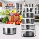 Stainless Steel Food Container Storage Box With Cover 5 In 1 Set  Product ID 1015572